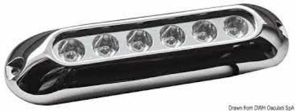 PLAFONIERA 6 LED OVALE INOX SUBACQUEA